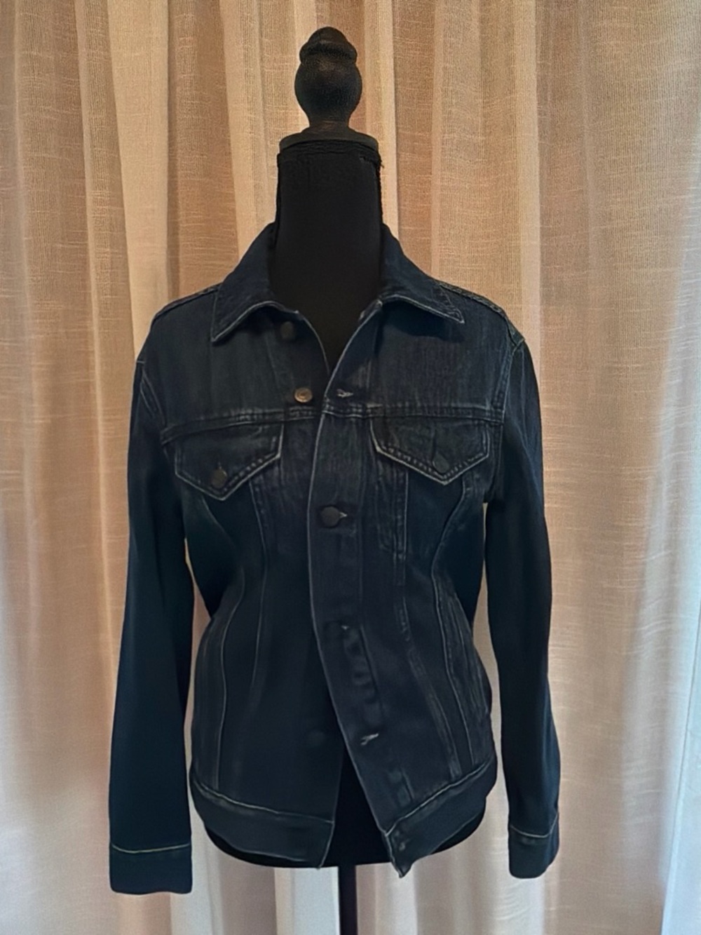 Able Dark Blue Denim Jacket with Flap Chest Pockets
